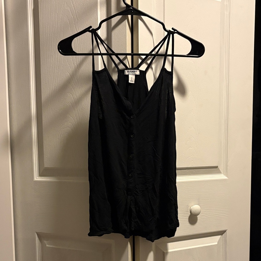 Old Navy Black Button-Front Camisole